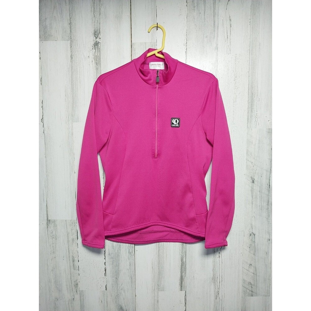 Pearl Izumi Womens Technical Wear Pink 1/2 Zip Cycling Shirt Pullover Size 10